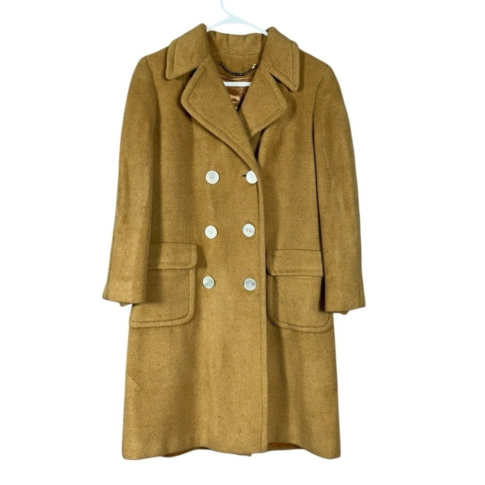 Womens Slouchy Camel Hair Coat Over Coat  Medium